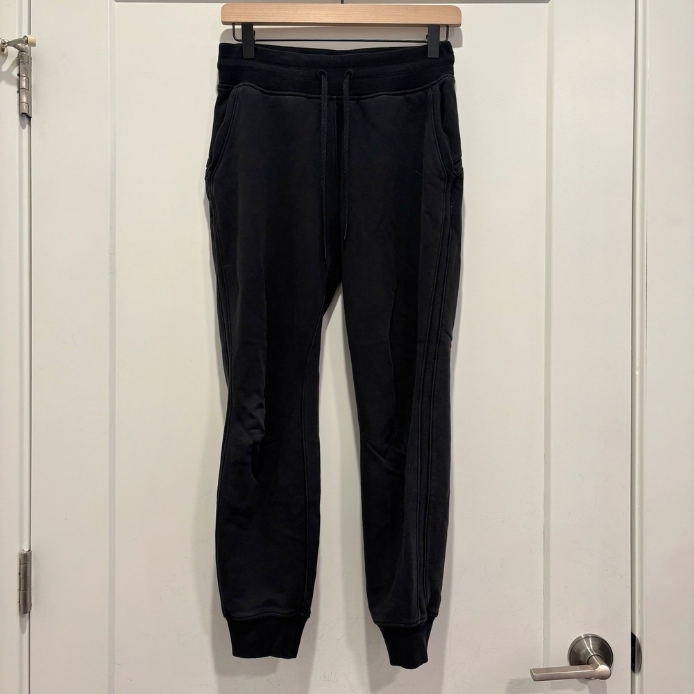 Lululemon Scuba High-Rise Jogger Black Fleece Sweatpants‎ Size 4 LW5CFSN